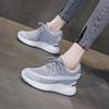 Herfst en winter ademende vlieg-geweven schoenen binnen hoogteverhoging casual antislip veters casual damesschoenen veelzijdige sportschoenen dames
