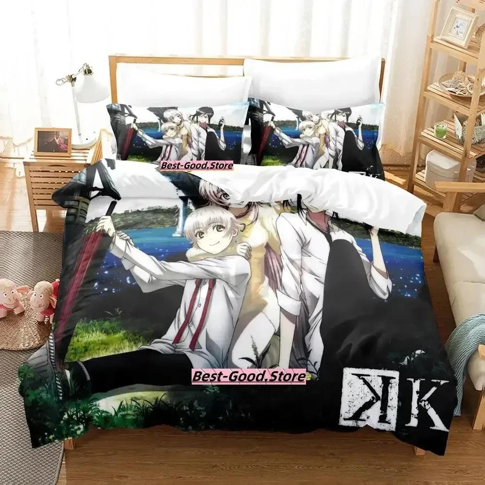 Anime K project Mikoto Suoh No Blod! No Bone! No Ash! Beding Set Printed With Pilowcase Bed Soft Duvet Cover Quen Super King-Sized Dimensionsd