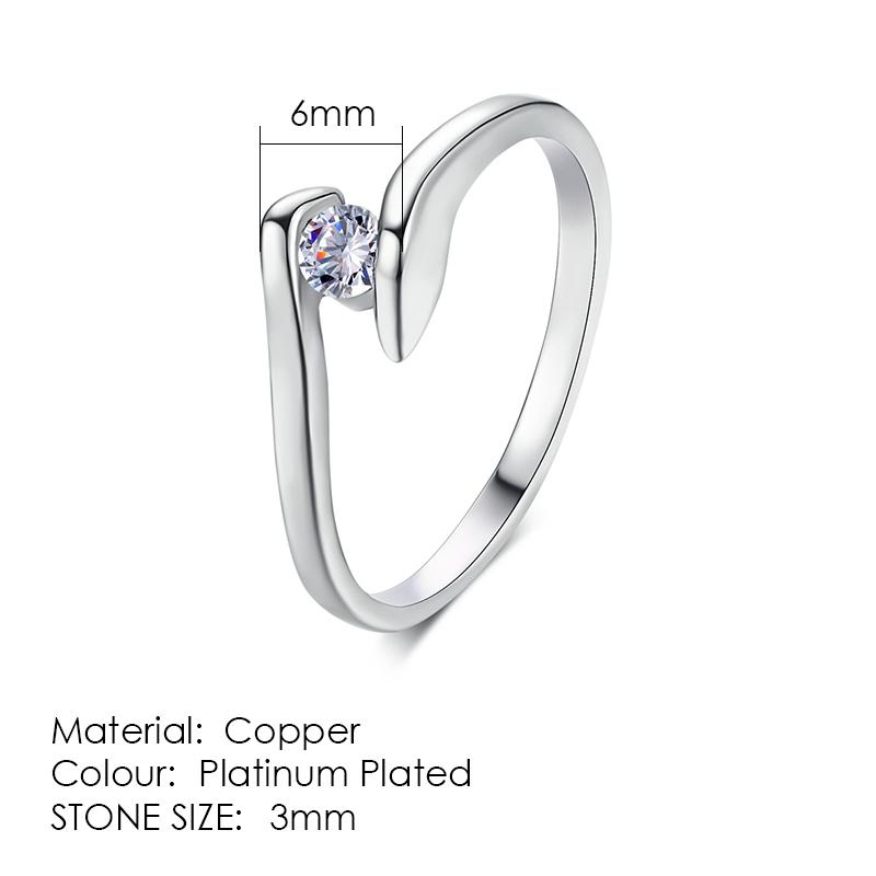 

ZHOUYANG Top Quality Wedding Rings For Women Concise Cubic Zirconia Silver Color Fashion Jewelry Full Size R422 5.5