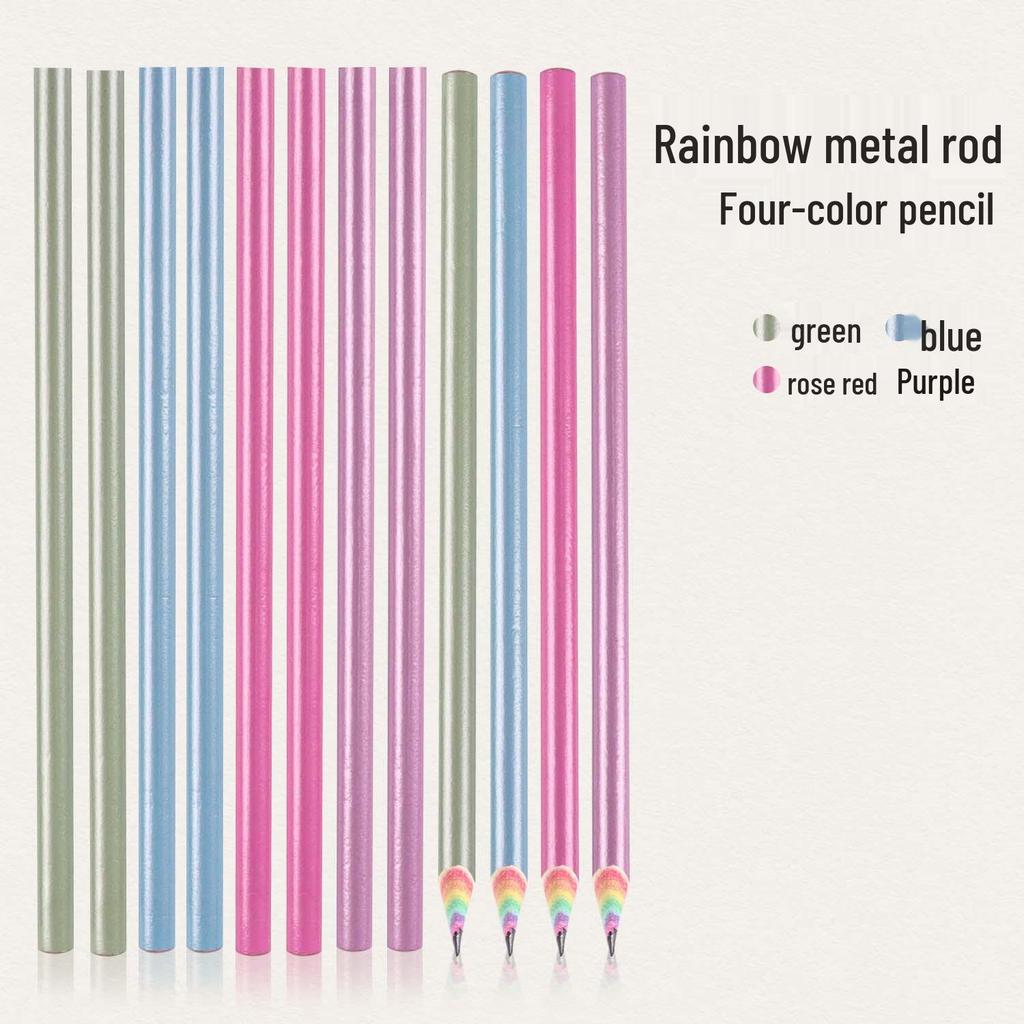 Rainbow Paper Pencil Set for Kids 4+ - Colored Pencils for Drawing, Painting, and Doodling