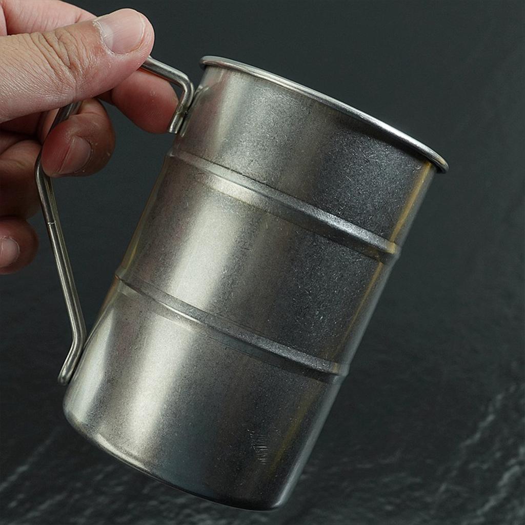 Stainless Steel Camping Mug Home Decor Photography Props Drinking Cup Coffee Mug for RV Party BBQ Backpacking Gear Outdoor