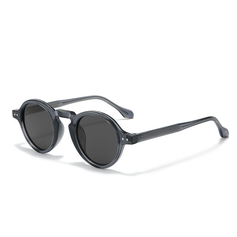 Retro Korean Style Small Frame Polarized Sunglasses with CP Insert - Unisex Anti-UV 8612 Design