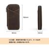 VELAJA Pen Case Leather Pencil Case Crazy Horse Leather 4-Pen Storage Handmade Multi-Function Sharpener Core Holder Student ID Pocket Adult