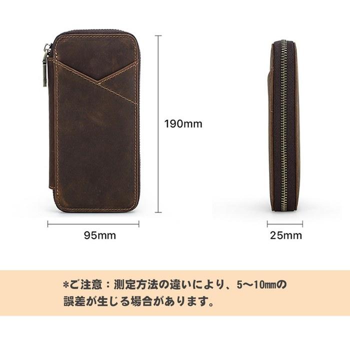 VELAJA Pen Case Leather Pencil Case Crazy Horse Leather 4-Pen Storage Handmade Multi-Function Sharpener Core Holder Student ID Pocket Adult