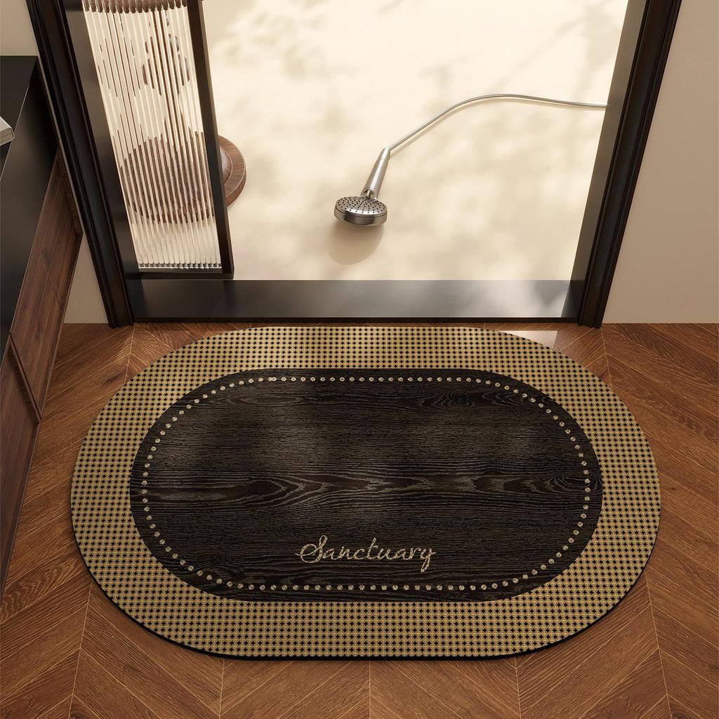 Pre-owned Non-slip Diatomaceous Earth Bath Mat - Absorbent, Dirt-Resistant, Quick-Dry, Wear-Resistant for Bathroom or Entrance