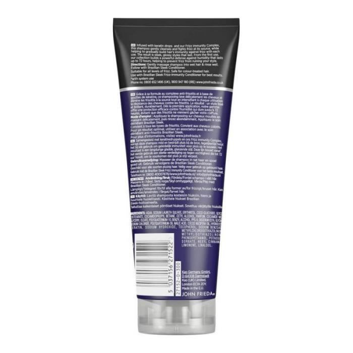 John Frieda Shampooing Frizz Ease Brazilian Sleek (250 Ml) - 5037156271522
