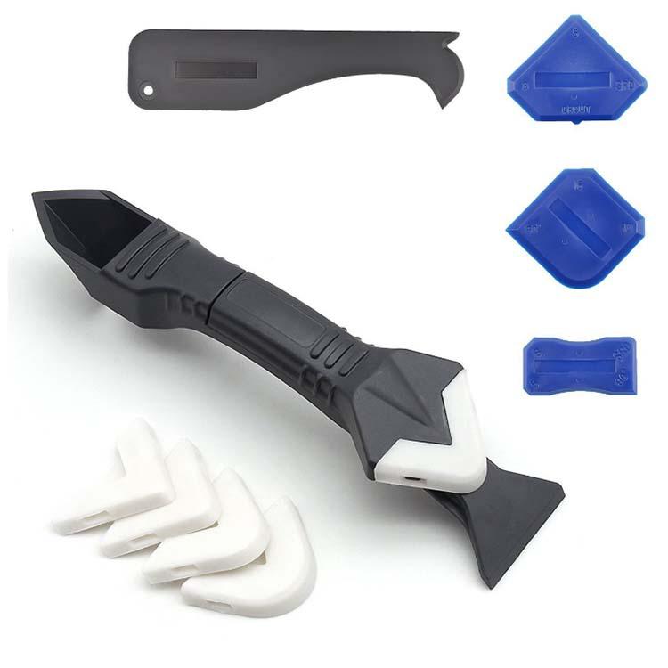 3-in-1 Silicone Caulking Tool: Multifunctional Scraper & Glue Removal Knife