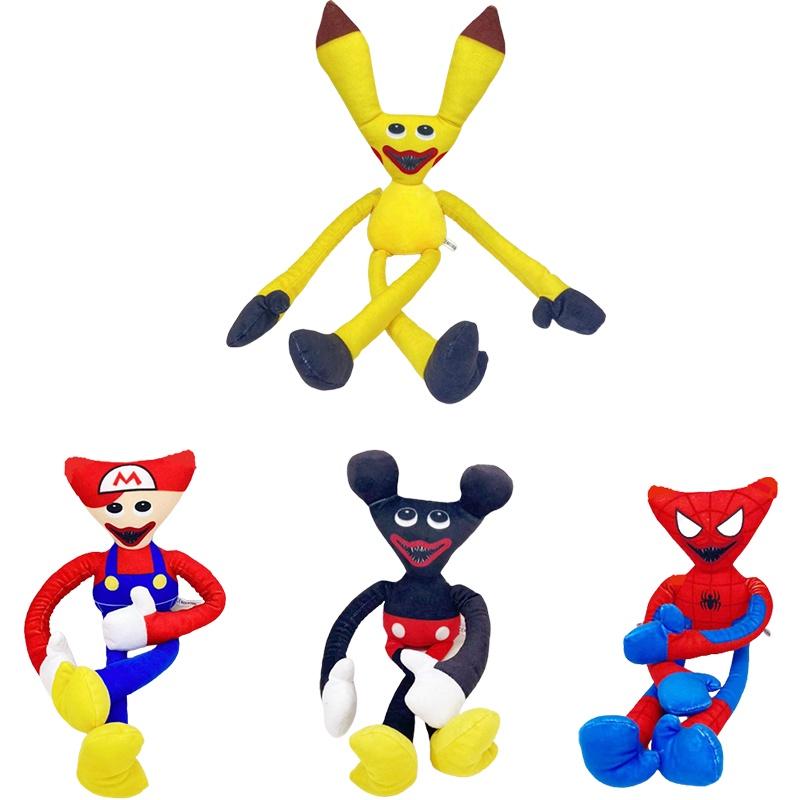 Superweiches 40 cm großes Poppy Playtime Huggy Wuggy Plüschtier für Kinder, verkleidet als Spiderman, Mickey Mouse oder Mario