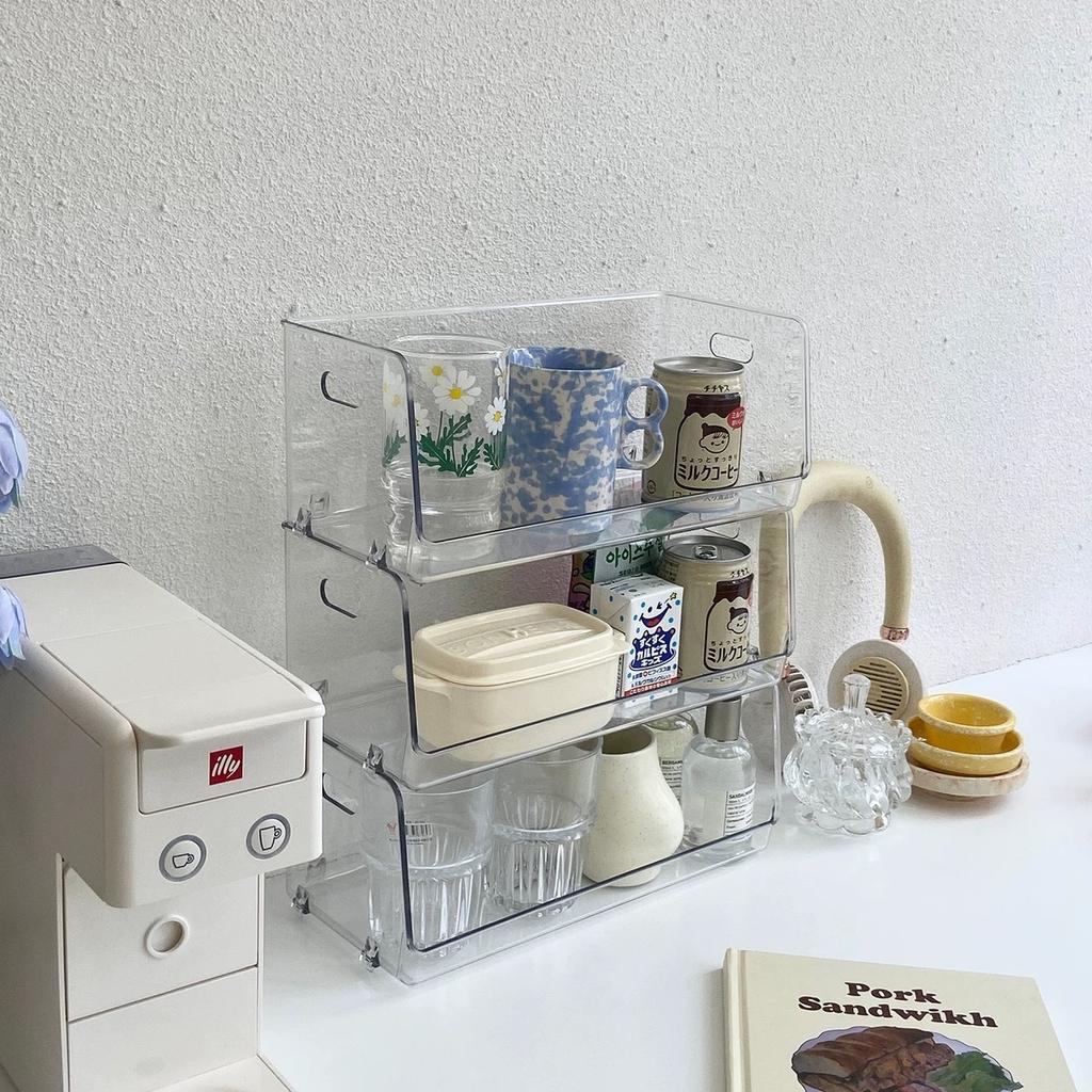 Desktop Storage Rack Cosmetics Storage Box Makeup Storage Shelves Transparent Multifunctional Sundries Organizer Shelf