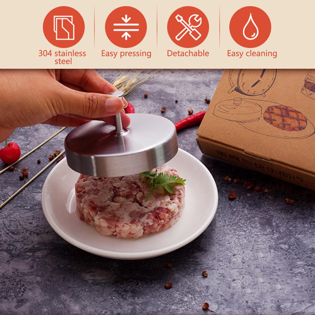 Stainless Steel Burger Meat Press Hamburger Pressing Mold Maker Kitchen Tool for Home