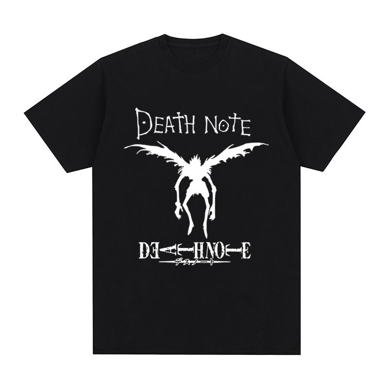 DEATH NOTE Vintage Tshirt Anime Graphic Harajuku Fashion Streetwear Cotton Unisex T shirt New Tee Tshirt Womens Tops