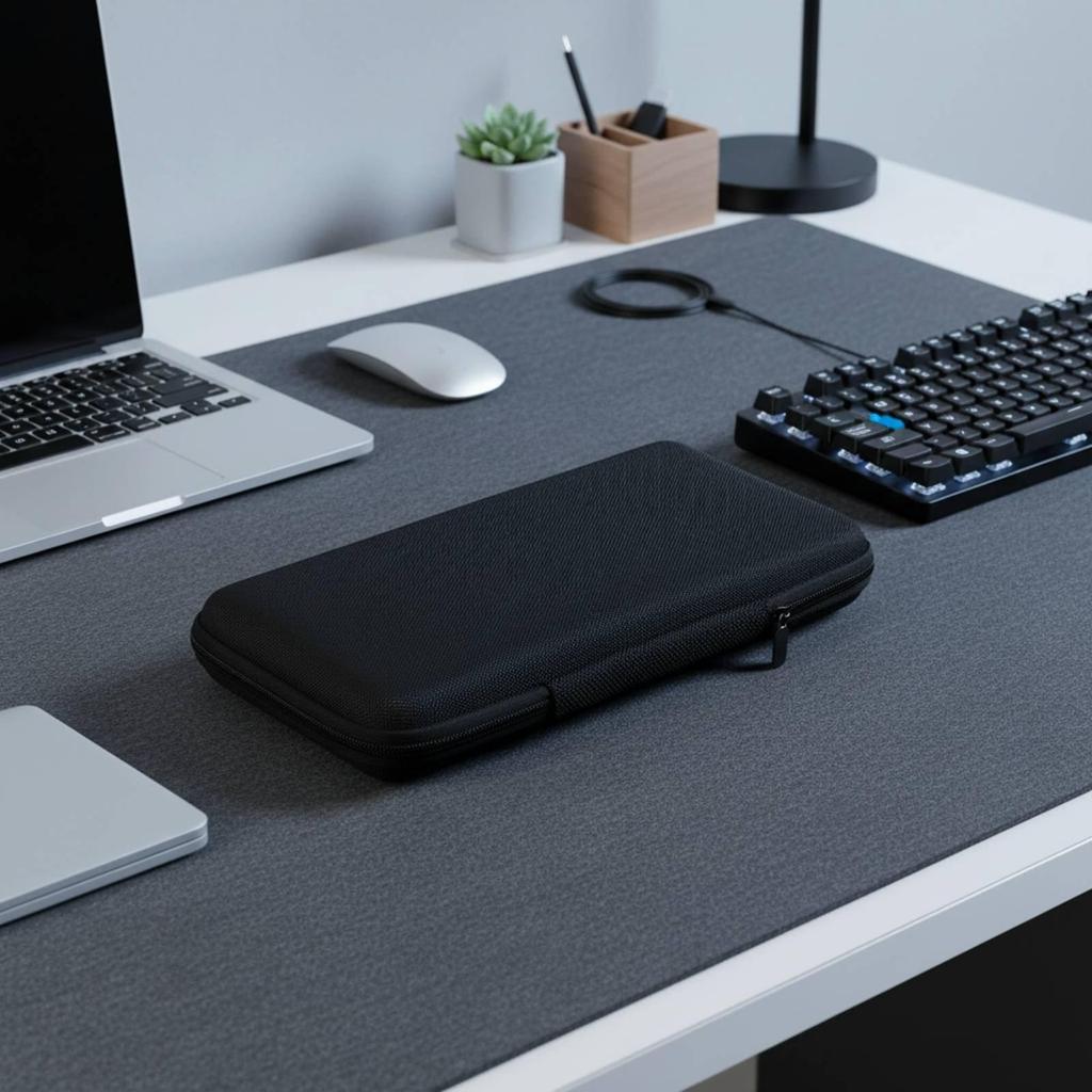 EVA Hard Shell Case Multi-Purpose Small Cable Storage Bag Zipper Closure