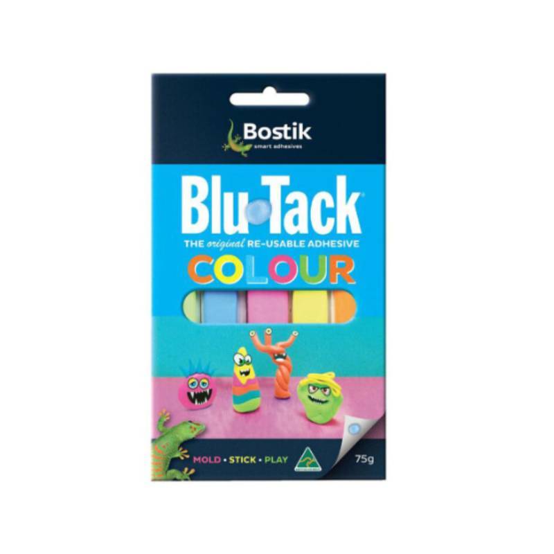 Bostik Blue Tack Wielokrotnego Użycia Klej Do Oprawiania i Dekoracji Ścian Z Czystym Usuwaniem