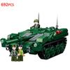 Sluban Military Cannon Assault Armored Vehicle Battle Tank Car Truck Army Weapons Soldier Building Block Model King Kid Toy Gift