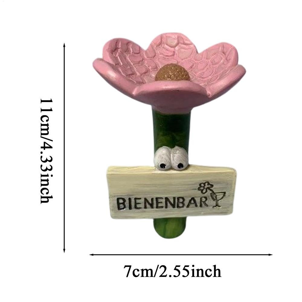 

Bee Watering Station Drinking Cups Multi-function Bee Water Feeder Butterfly Bath Bowl Standing Bee Feeder For Garden Yard Decor рожевий