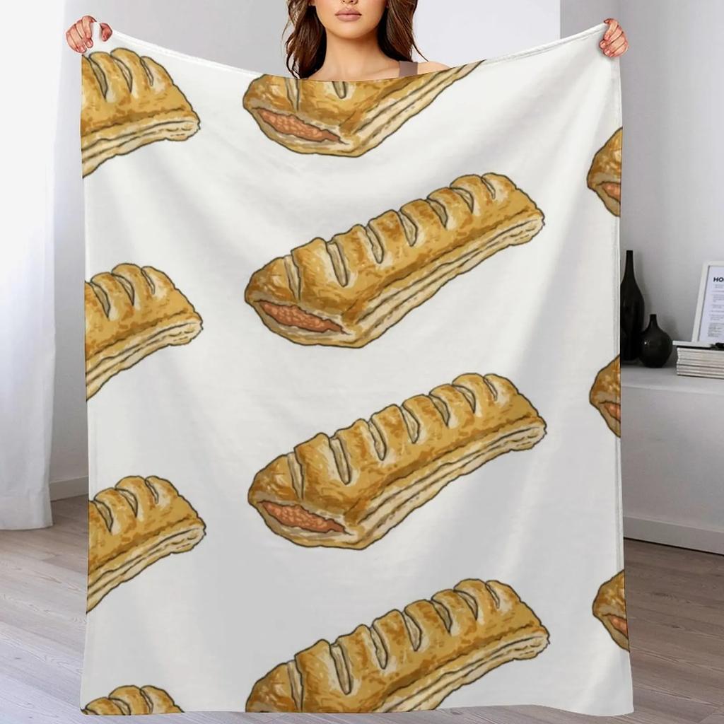 Sausage Roll Throw Blanket Cozy Light Blanket for Travel Camping Picnic