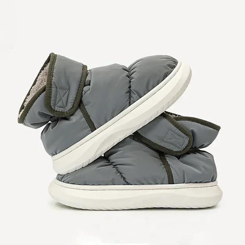 Fashion Winter Warm Thicken Plush Waterproof Snow Boots Women Non Slip Thick Bottom Cotton Padded Ankle Boots Outdoor Woman Shoes 2024