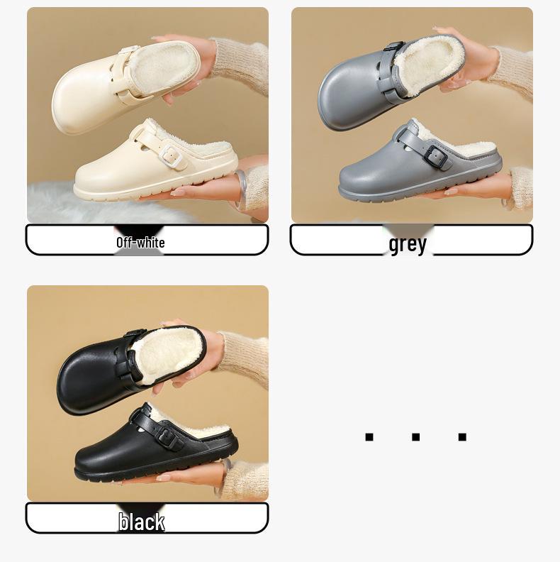 2025 Fleece-lined Non-slip Thick Sole EVA Cotton Slippers for Men and Women