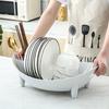 Countertop Dish Rack Plastic Dish Drying Rack Tableware Holder Bowl And Utensil Holder with Drainage for Kitchen Counter Sink