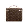 Louis Vuitton Chiusura a Zip Tela e Pelle Borsa per Trucco Borse da Donna Marrone M42265