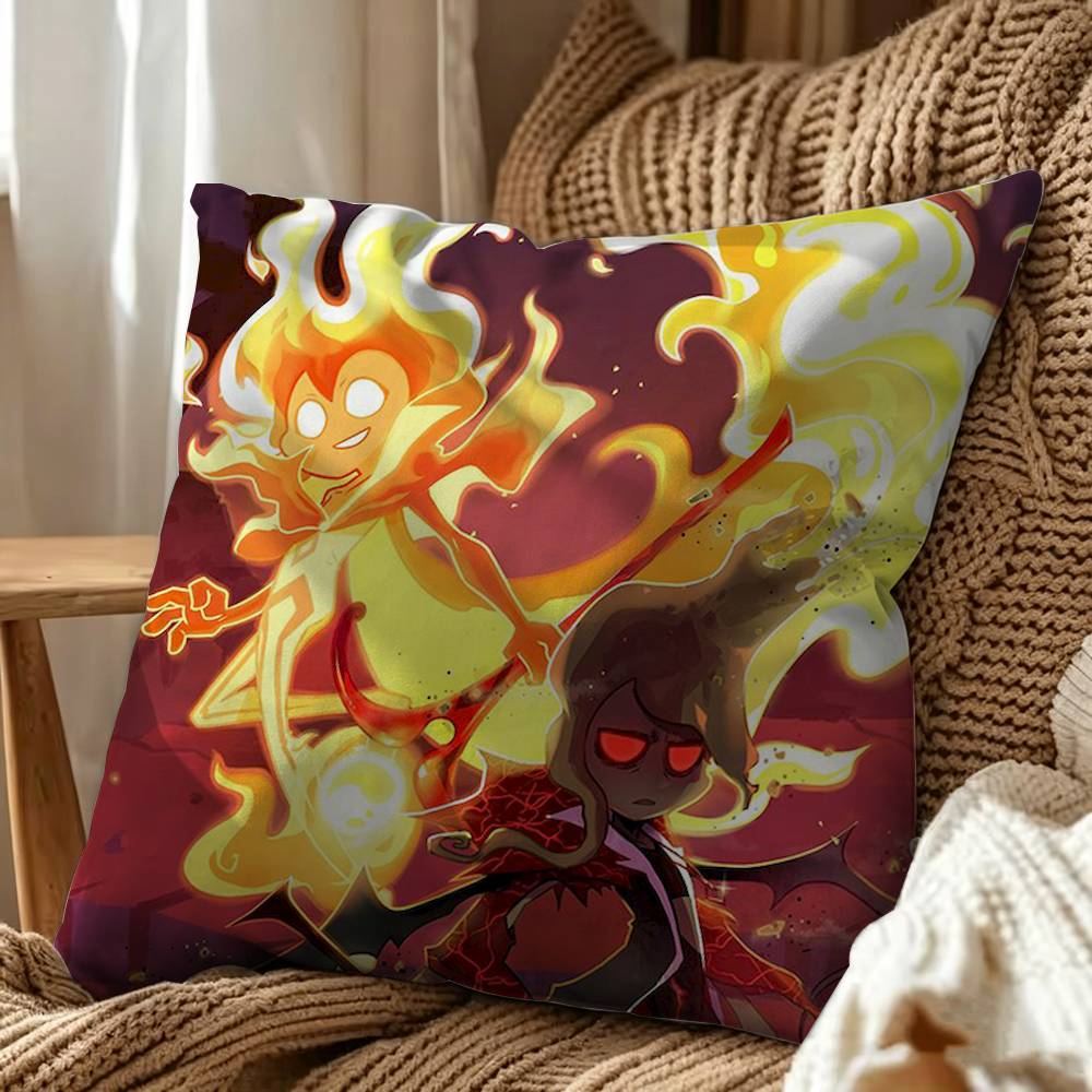 Fire S-Spirit Cookie Run Square Double-Sided Printed Pillow Case Sofa Cushion Cover Bedroom Bedside Decor