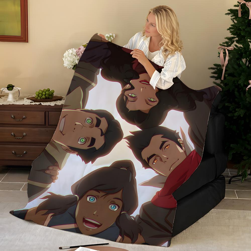 Animation T-The L-Legend O-Of K-Korra Throw Flannel Blanket, Soft Warm, Durable & Washable Cute Cool