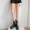 Y2K Rhinestone Star Pantyhose Large Mesh See-through Tights Colorful Fishnet Stockings  Club Party