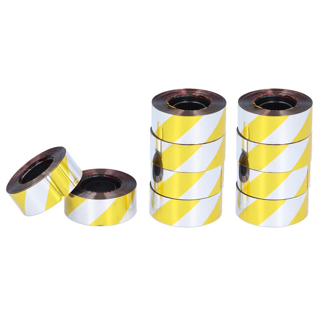 10PCS 2.5CMx60M Bird Deterrent Reflective Scare Tape Bird Repellent Ribbon for Garden Silver Red
