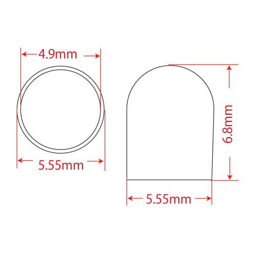 Eagle Model LED Wide Angle Caps 10pcs (5mm/Red)