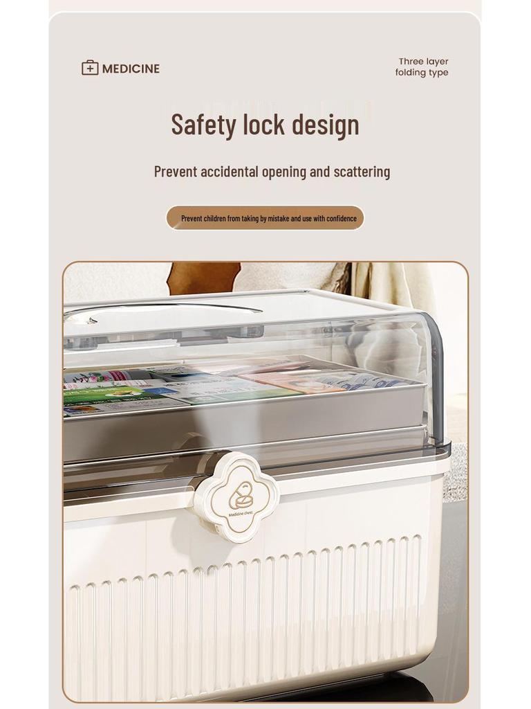 Transparent Multi-Layer Family Medicine Box: Large Capacity First Aid Storage