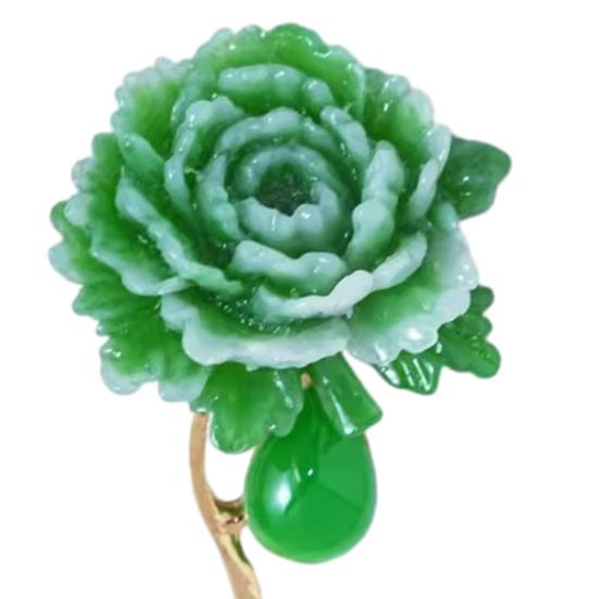 Peony Brooch Resin Flower Brooch Pin Retro Peony Lapel Pin Fashion Accessory