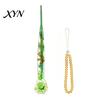 Crochet Hook Resin Floral Hook, Dried Flower Clear Handle Hand Sore Prevention Tool Metal Head with Beaded Wristlet for Arthritis Beginners