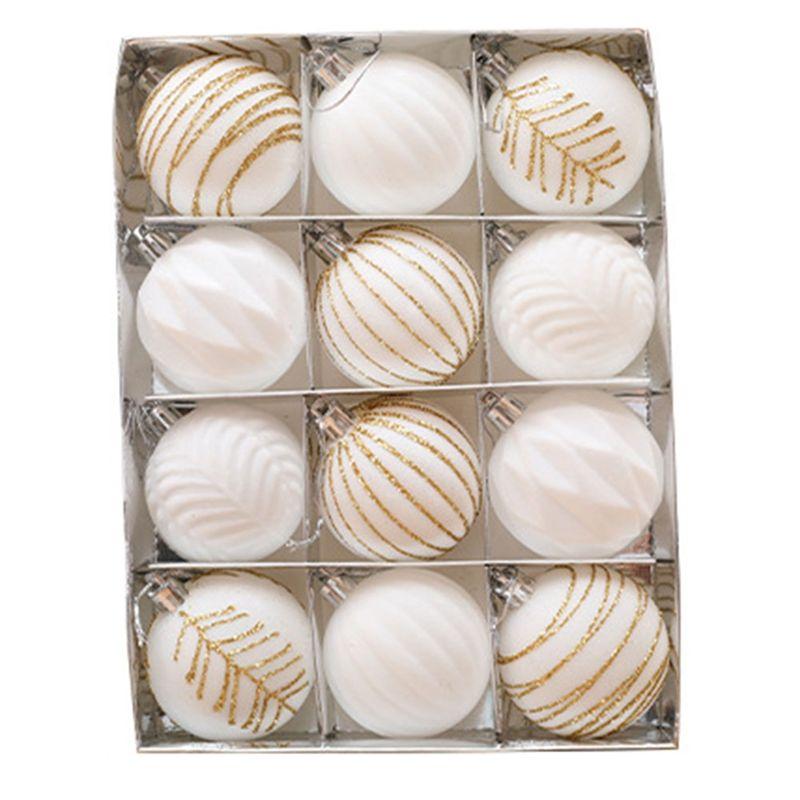 

AEE4-12PCS 6CM Christmas Ball Ornaments Tree Decorations For Holiday Wedding Christmas Tree Decoration Hanging Ball