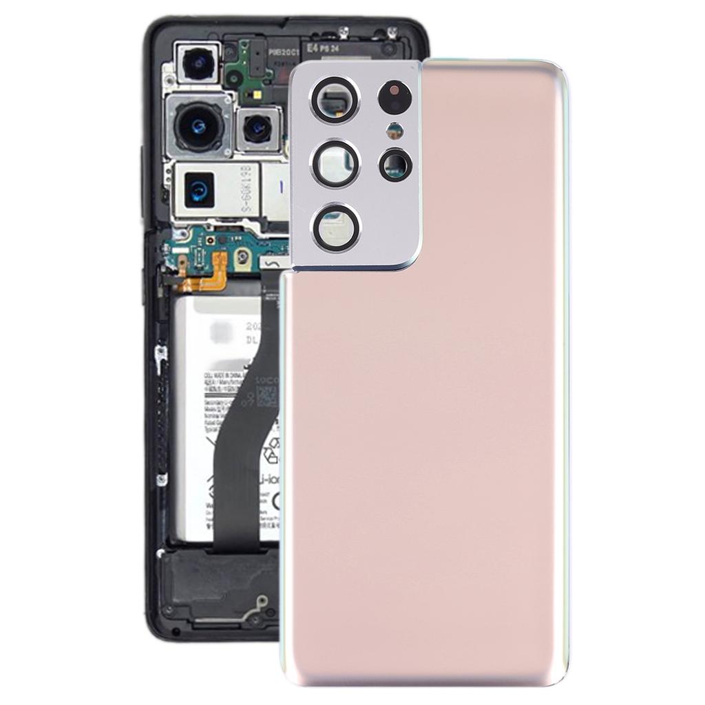 For Samsung Galaxy S21 Ultra 5G Battery Back Cover with Camera Lens Cover Replacement Phone Repair Parts