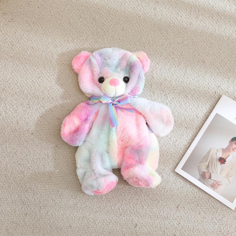 Colorful Semi-Finished Plush Bear Skin - Sitting Pose Cover