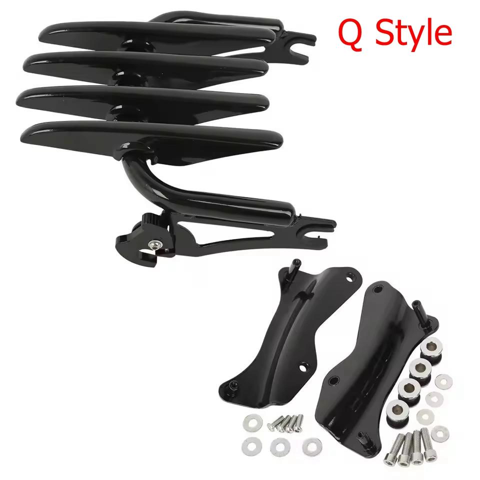 Motorcycle Detachable Backrest Sissy Bar Luggage Rack For Harley Road King Street Glide Electra Glide Standard CVO 2014-2024