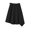 FILA Milano Series Fashion Trendy Personality Irregular Loose Daily Versatile Comfortable Woven Casual Long Skirt Women skirts Black F11W615303FBK