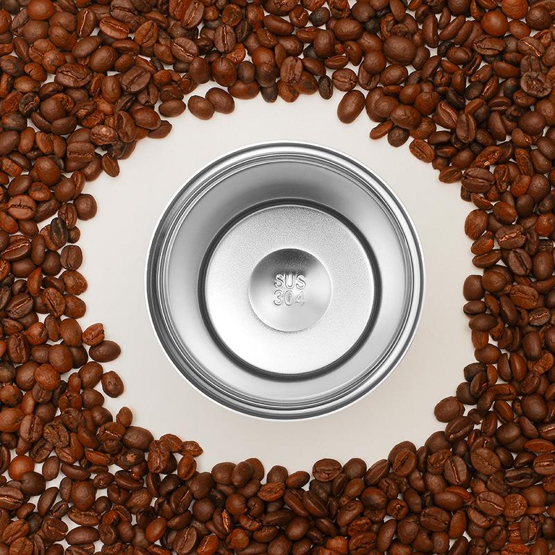 Ny kaffekopp 304 rostfritt stål termosmugg högt värde dubbelväggig vakuumvattenkopp bärbar bil, presentmugg