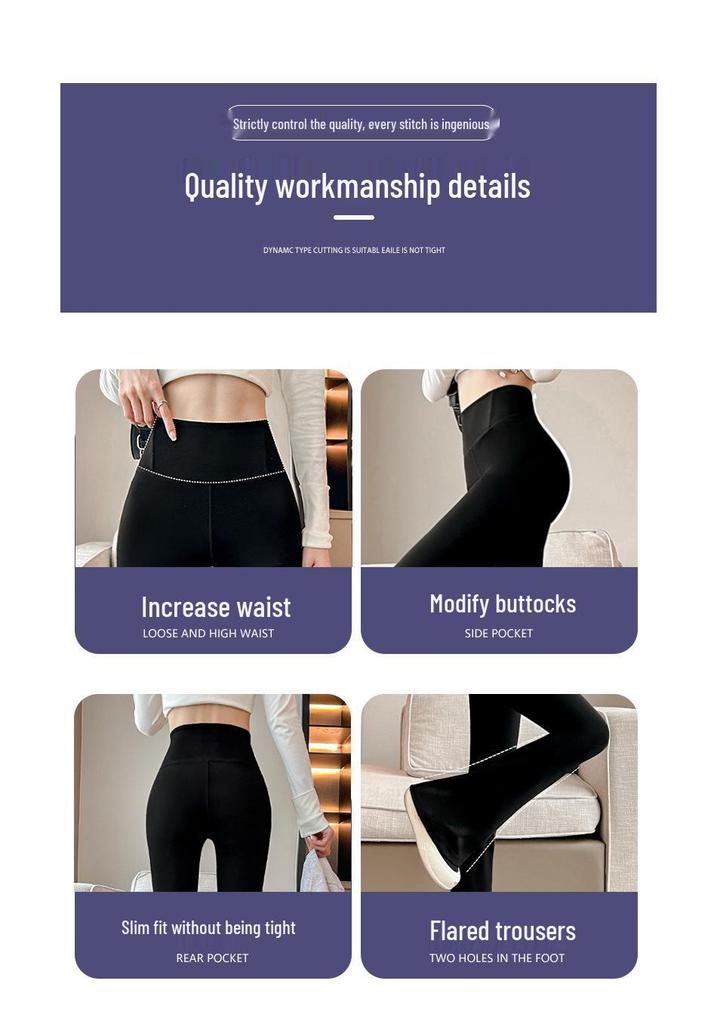 Chic High-Waisted Micro-Flare Yoga Pants - Slimming & Hip-Lifting Base Layer for Women (Spring/Autumn 2026)
