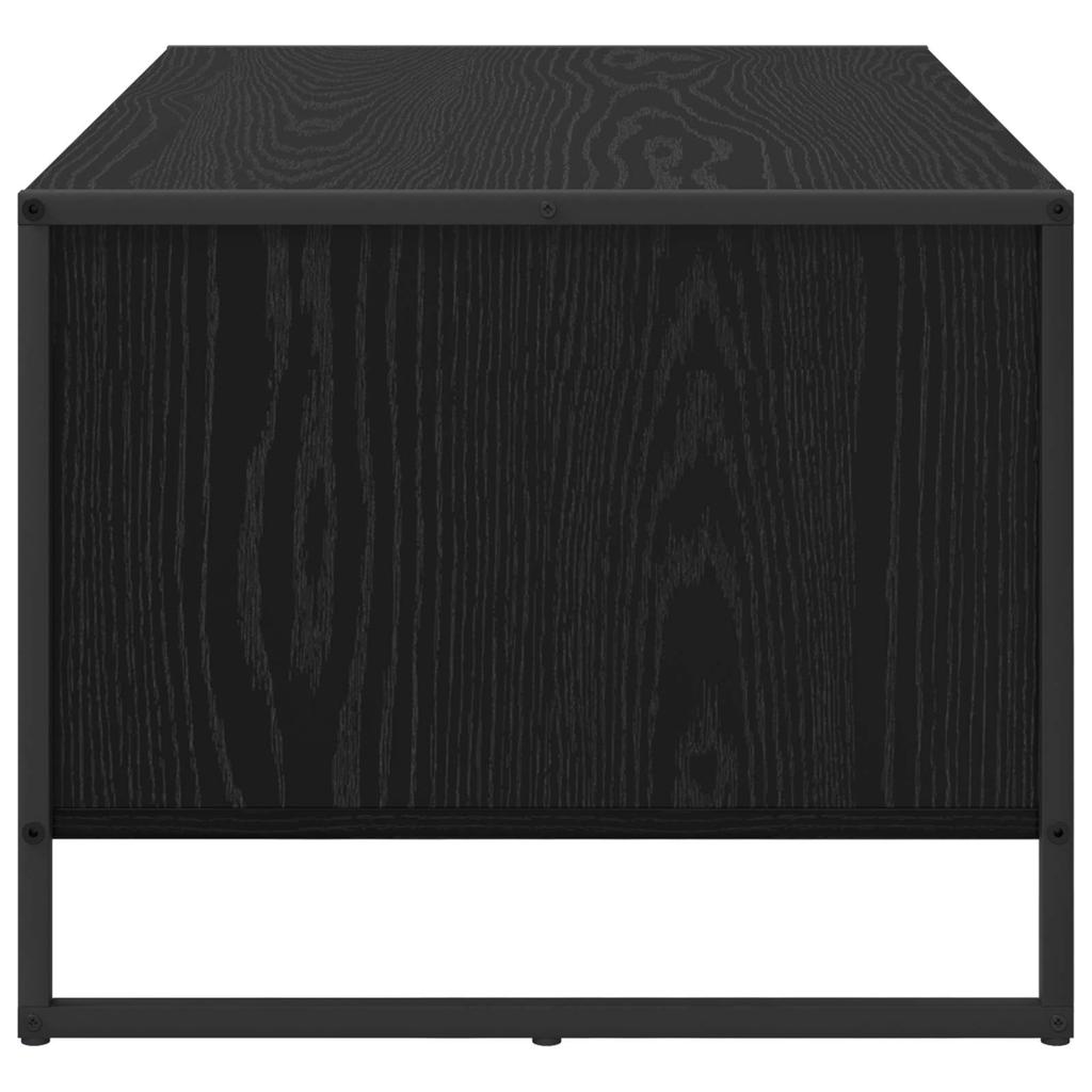 Coffee Table Black Oak Effect 80 X 50 X 40 Cm Engineered Wood