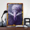Purple Airplane On The Sky Metal Poster Customized Wall Art Retro Vintage Tinplate Signs for Decoration Garage Decorations Decor