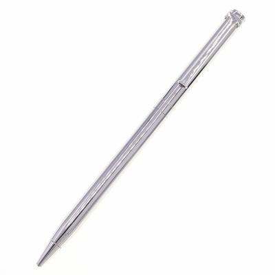 Used Tiffany Ballpoint Pen T Clip Silver Writing Instrument Business Ladies Men TIFFANYCO Co. TiffanyCo. Brand Stationery Luxury Stylish Goods Logo