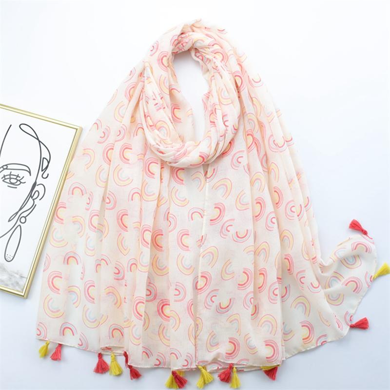 Autumn Fashion Ink Painting Floral Tassel Viscose Shawl Scarf Lady High Quality Wrap Pashmina Stole Bufandas Muslim Hijab Sjaal