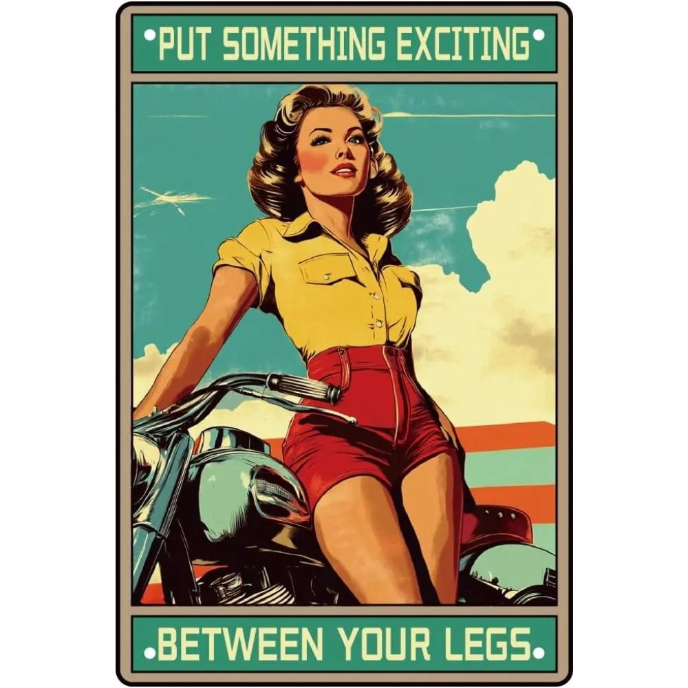 Vintage Girl Metal Sign Poster Retro Wall Art Home Decor Bar Club Man Cave Decoration 20x30cm