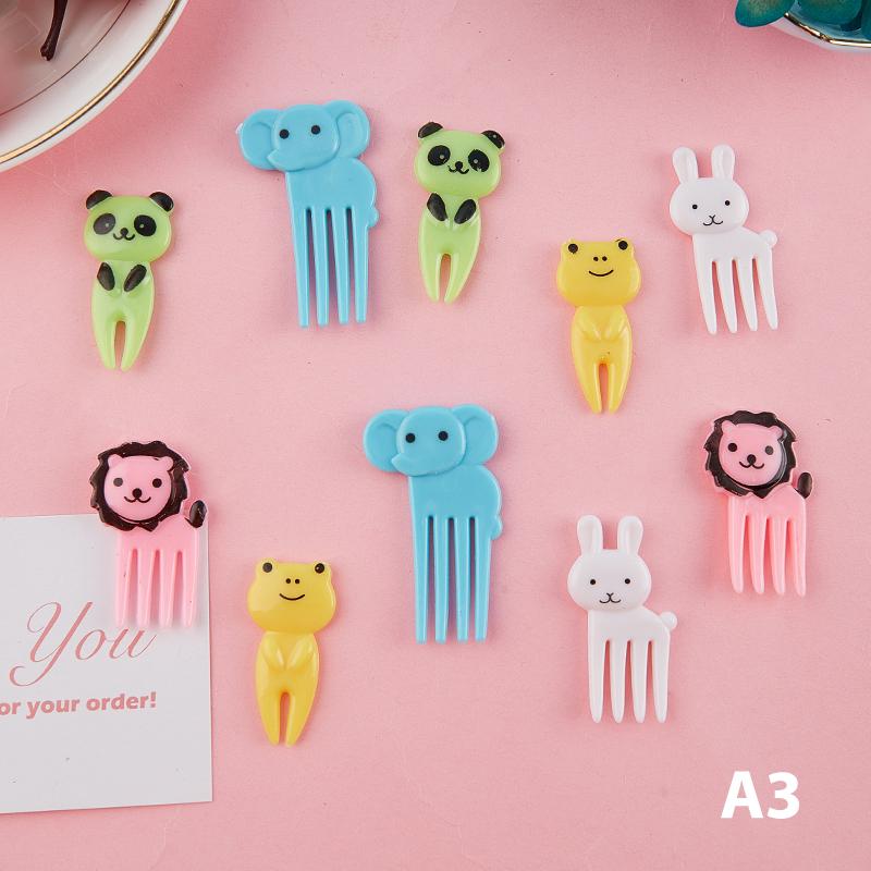 Fruit Fork Mini Cartoon Children Snack Cake Dessert Fruit Pick Toothpick Decor A3