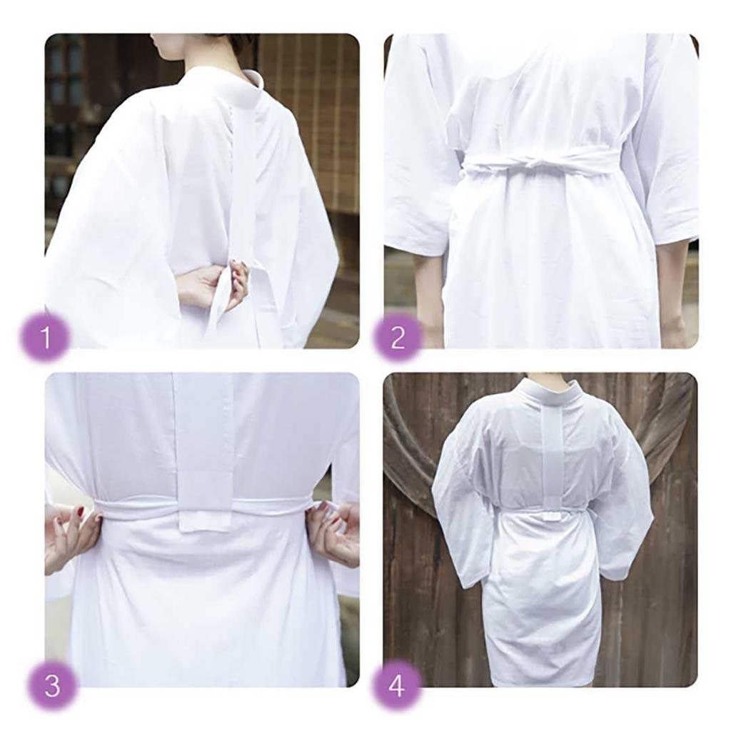 [AiO JAPAN] Washable White Nagajuban (Nagajuban) for Summer, with Collar Opening, White
