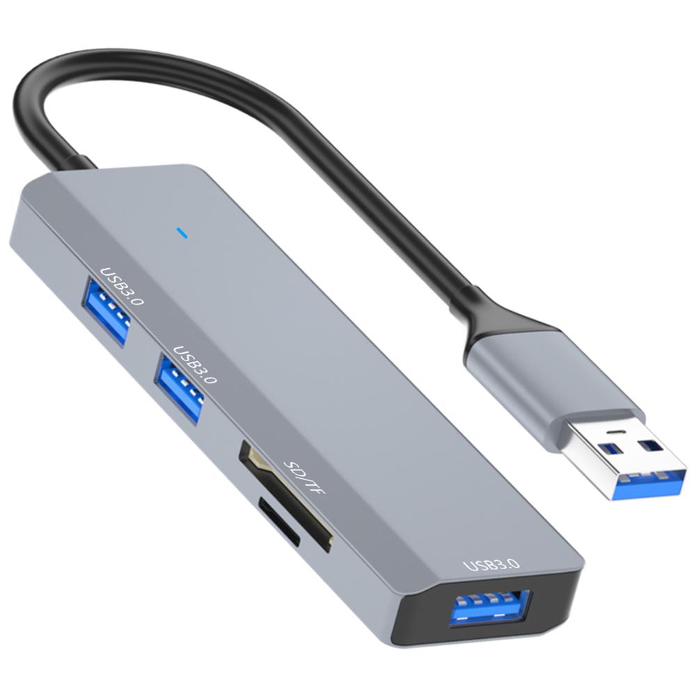 

ADS-310A Багатопортовий USB-адаптер-хаб на 3xUSB 3.0+2xСлоти для кардридера As Shown A