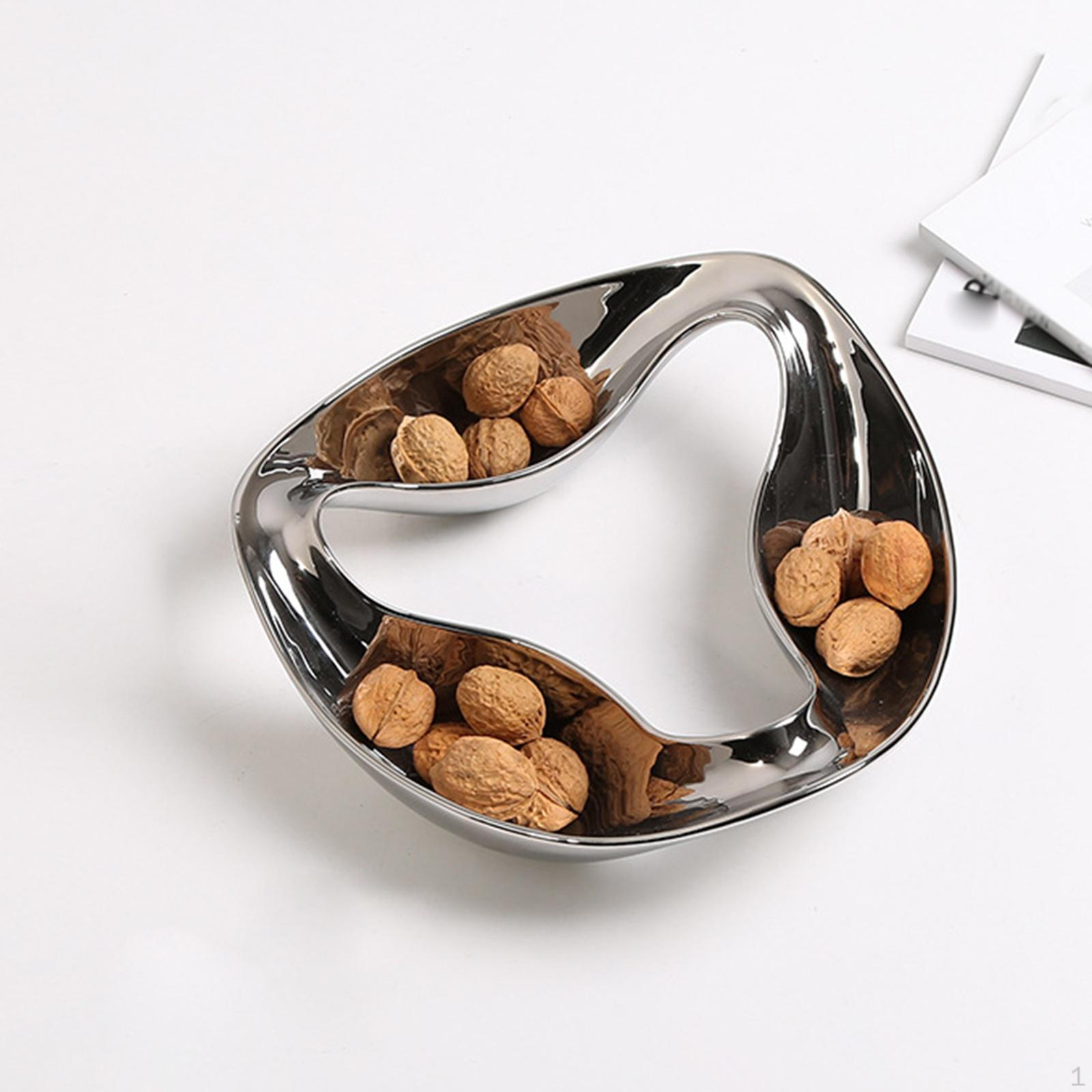 

Разделенный сервировочный поднос, портативная посуда для закусок, конфет и орехов, закусочная тарелка для орехов, сладостей A