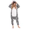 Piżama damska kombinezon kigurumi onesie strój zebra biało czarna 175-185 xl