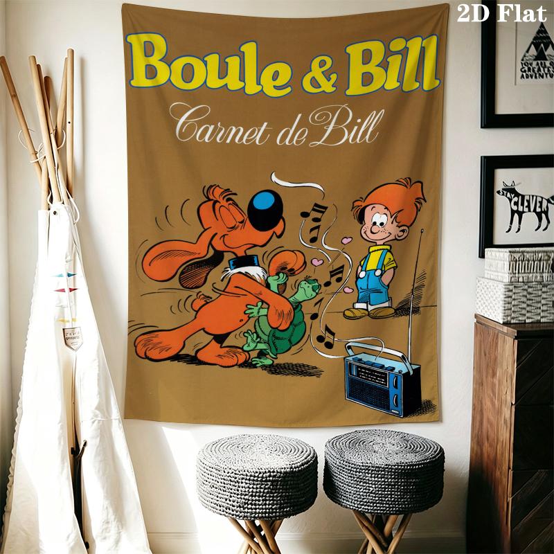 Boule & Bill Wall Tapestry Aesthetic Wall Hanging Printed Fabric Blanket Decorative Tapestries for Bedroom Living Room Home Decor